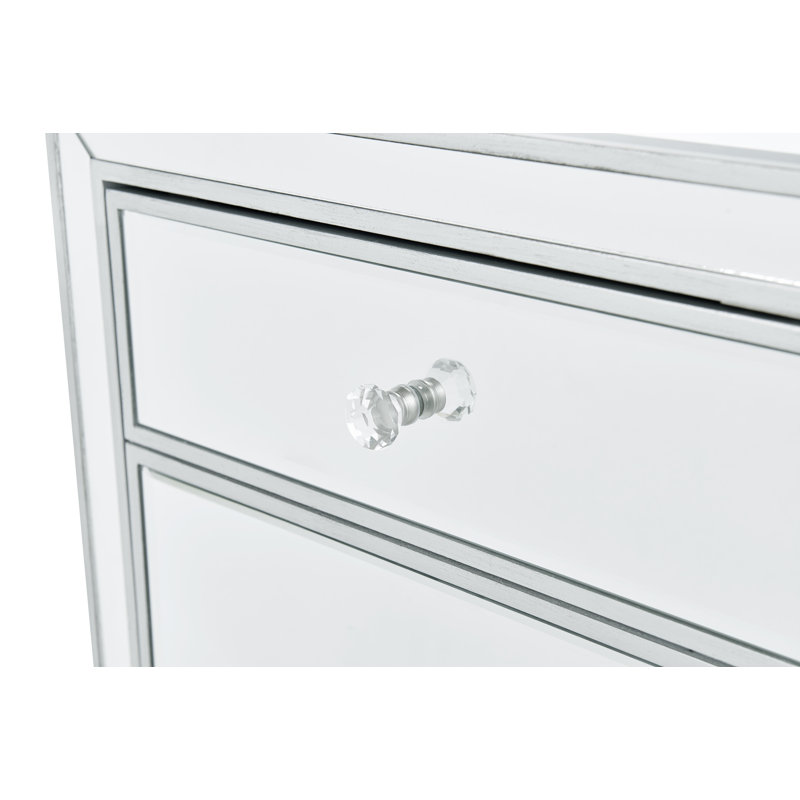 Table de chevet Jeni, Argent antique