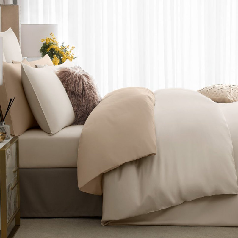 Avari Satin Flat Sheet, Beige