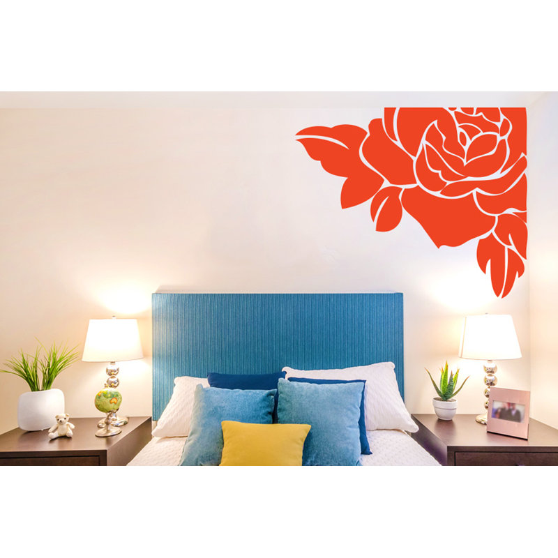 Plants & Flowers Non-Wall Damaging Wall Decal, Large, Orange
