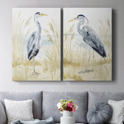 Heron on the Coast I-Premium Gallery Wrapped Canvas -Ready to Hang