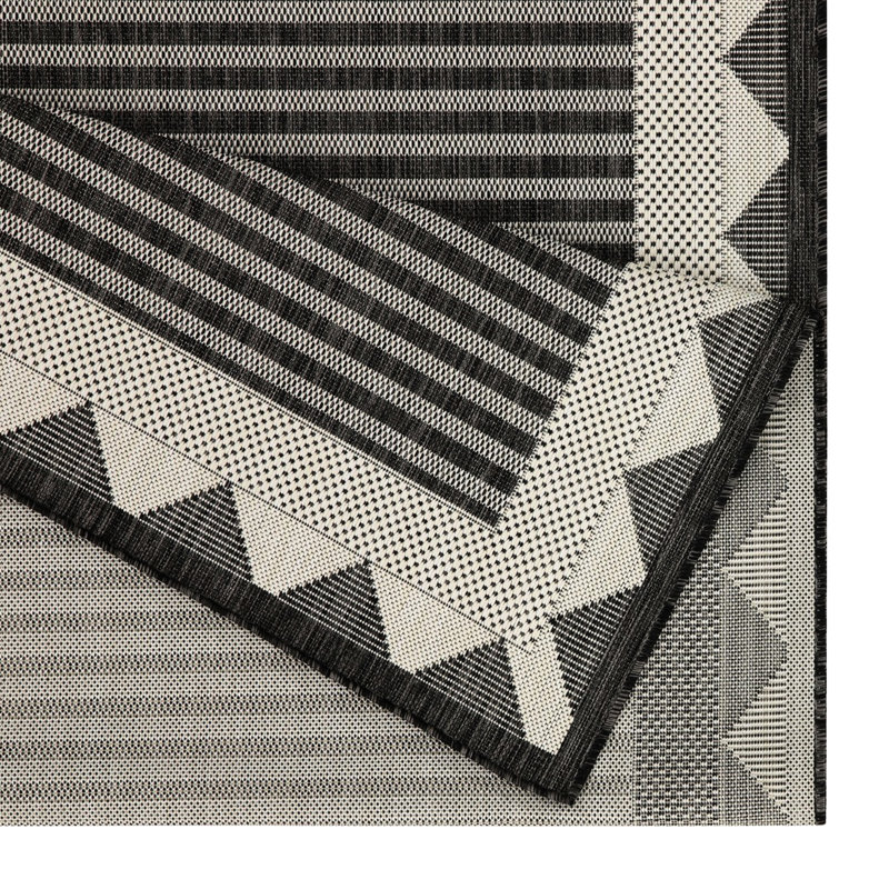 5.3 Ft. X 7.3 Sunshine Gchar2014 Anthracite Rug - Indoor/Outdoor, Stain , Polypropylene, Easy To Clean 5'3" 7'3" Area For Indoor & Outdoor, Polypropylene