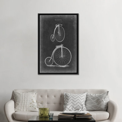 «Vintage Bicyclcles II», reproduction d'impression sur toile tendue