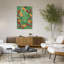 Festive, orange, baie, couronne, rustique, vibrant, automne, art mural-133191999