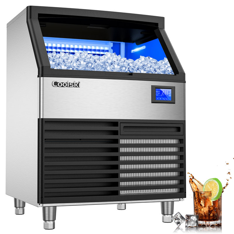 Commercial Ice Maker Machine 360lbs/day, 26’’ Under Counter Ice Maker With 700w Secop Compressor/large Storage Capacity, Etl Approved Ice Machine For Bars/home