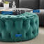 Grand repose-pieds rond en velours Performance-1470650303