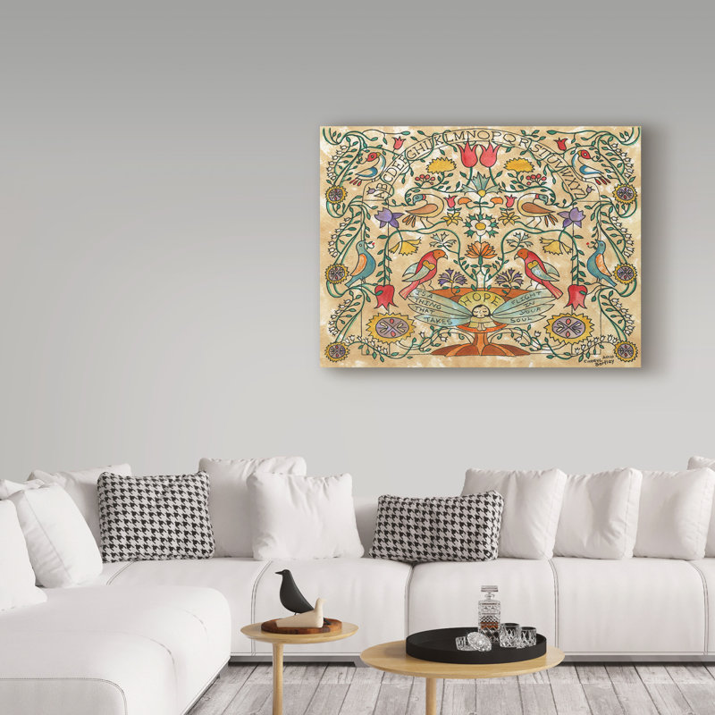 «Hope and Birds» par Cheryl Bartley - reproduction d'art sur toile tendue, H 14 po x l 19 po x P 2 po