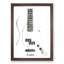 White Bass Guitar - Picture Frame Painting Print-56854883-56854878