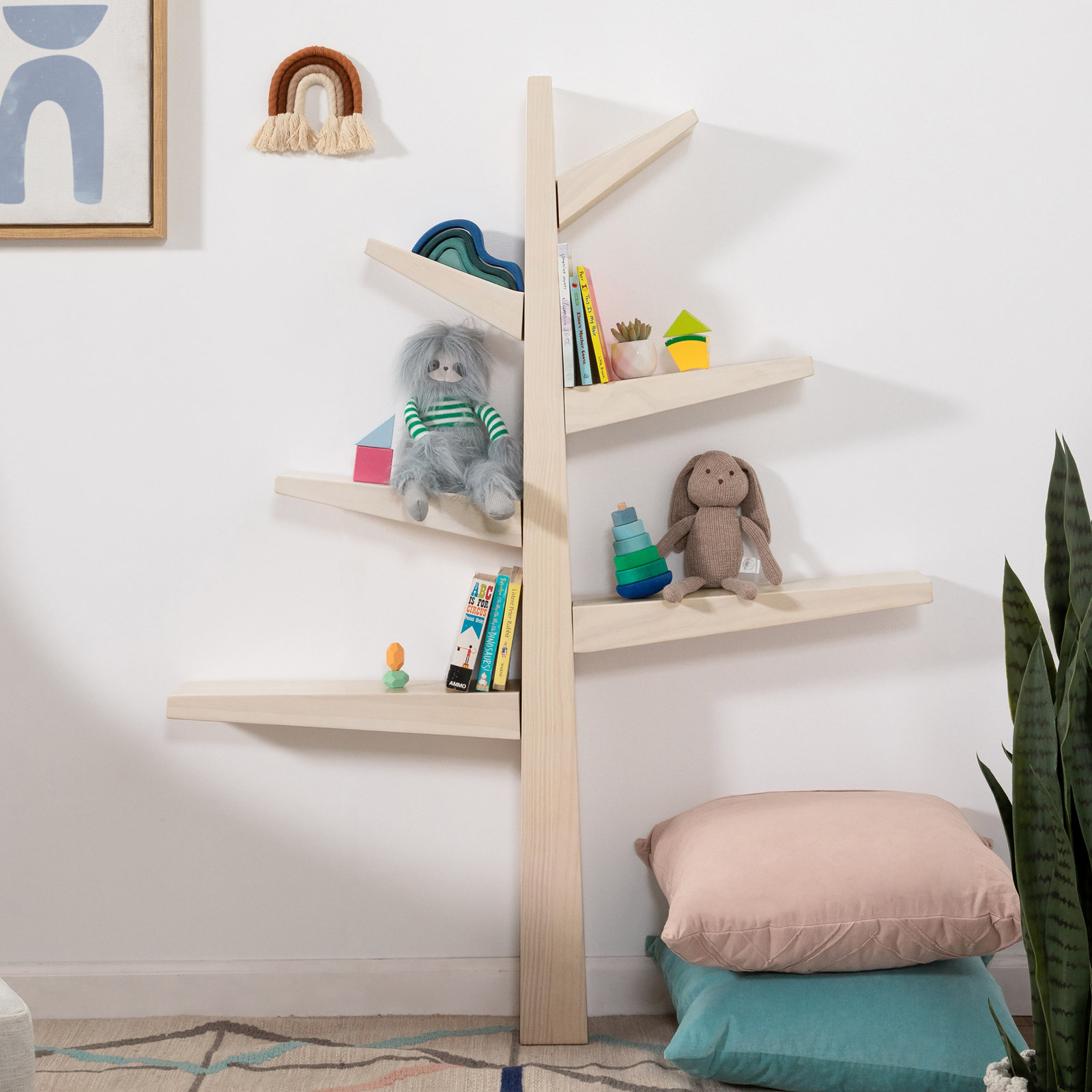 Spruce Tree Bookcase, Washed Natural