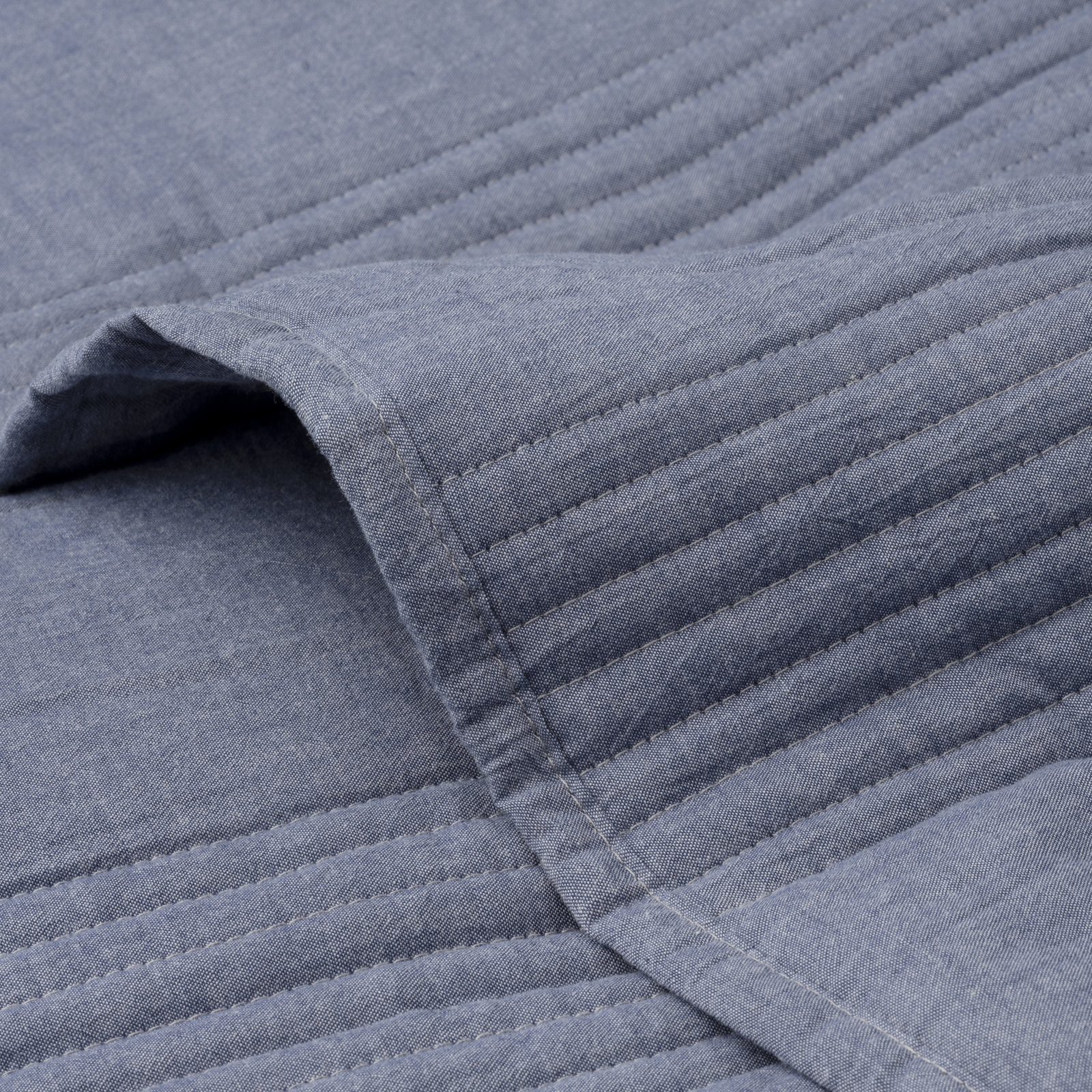 Johnson Cotton Coverlet Set, Navy, King Coverlet