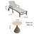 Outdoor Chaise Lounge Set with Table