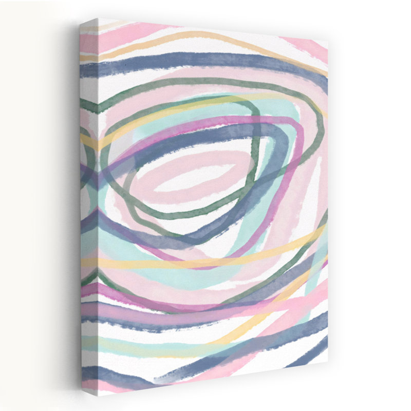 Abstrait pastel abstrait tourbillon abstrait contemporain, 60" H x 40" W