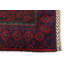 Tapis noir et rouge Teimani 3 pi 2 po x 6 pi 6 po