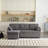 Modular Sectional Sofa L Shaped Modular Couch with Reversible Chaise-1458439920