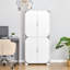 Armoire de cuisine industrielle avec armoire à 4 portes et tablettes de rangement, armoire de rangement autoportante (armoire)