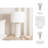 Daye Modern 3D Printed Porcelain Table Lamp For Accent Table - Perfect For Bedside, Desk, Or Living Rooom Table Lamps - Aesthetic Small Table Lamp For Bedroom - 27", White