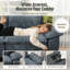 124" Modular Sectional Sofa, Oversized L Shaped Couches with Ottoman, 4-Seater Deep Seat Sofa with Throw Pillow-1548258497-1548258496