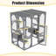 Enclos d'extérieur pour chat, grande maisonnette pour chat 71 po avec toit imperméable, cage pour chat à 3 niveaux avec plateforme pour patio, cour, nivelage