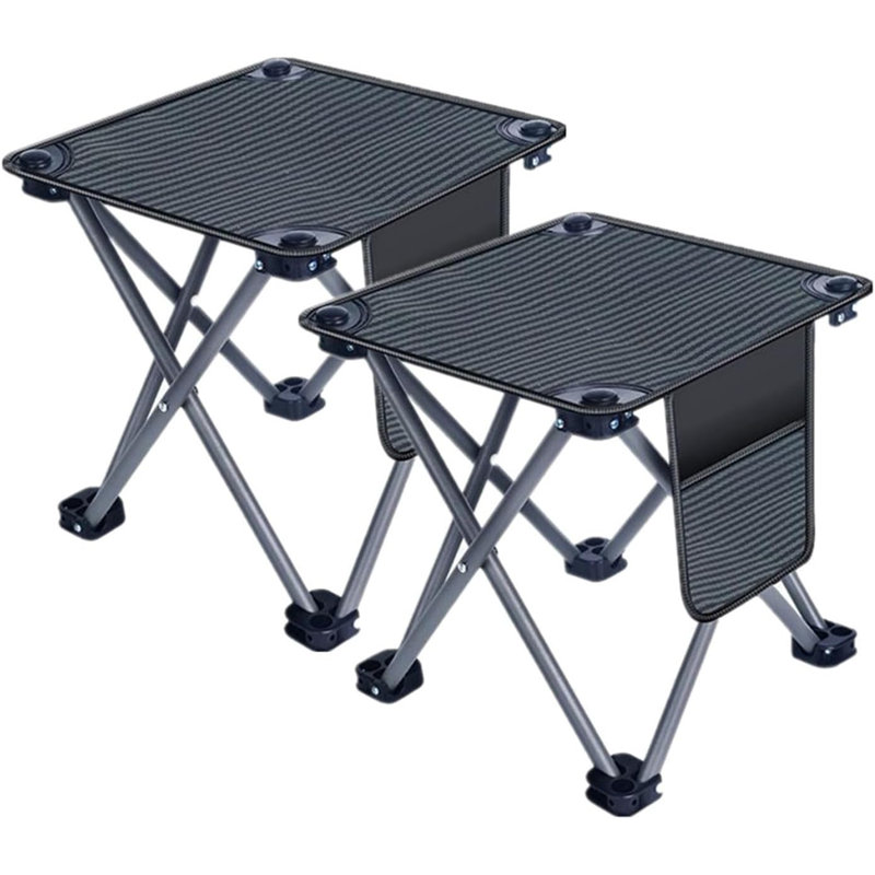 Santee Folding Camping Stool, Blue, Gray