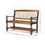 Banc de jardin en bois massif Maidstein-31939443