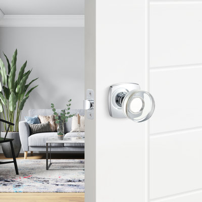 Bouton d'intimité Luna, chrome poli