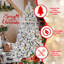 Arbre de Noël avec 350 lumières UL colorées et 36 pommes de pin naturelles, 888 pointes en PVC enneigées-1384151908