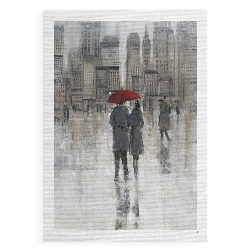 Rain in The City I - Impression sur toile seulement - non encadrée, H 18 po x l 12 po