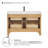 Abbie 48" Single Bathroom Vanity in Weathered Fir with White Artificial Stone Integrated Sink without Mirror