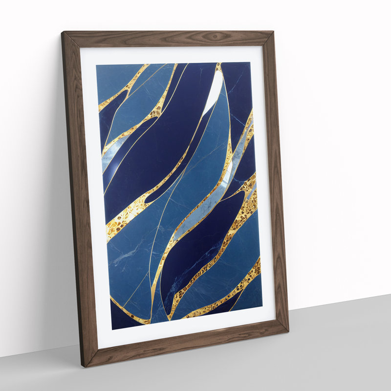 Sensational Abstract No.7 - Framed Print, 64cm H x 46cm W x 2cm D, Walnut