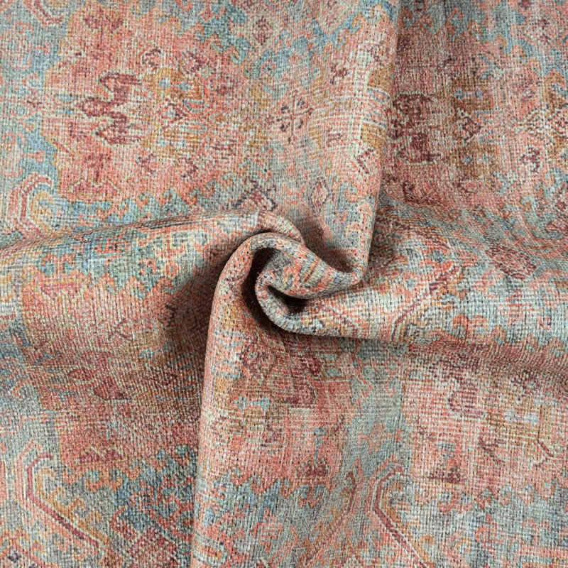 GLN Rugs Traditional Collection - Machine Washable Area Rug, Traditional Washable Rug, Non Slip Washable Rug, Low Pile Chenille Living Room Rug, Bedroom Rug, Kitchen Rug (Multicolor Rug)