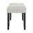 1Pc Contemporary Upholstered Dining Bench Light Gray Finish Dining Room Living Room Wooden Furniture Black Finish
