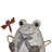 24"H Frog with Dragonfly Garden Statue