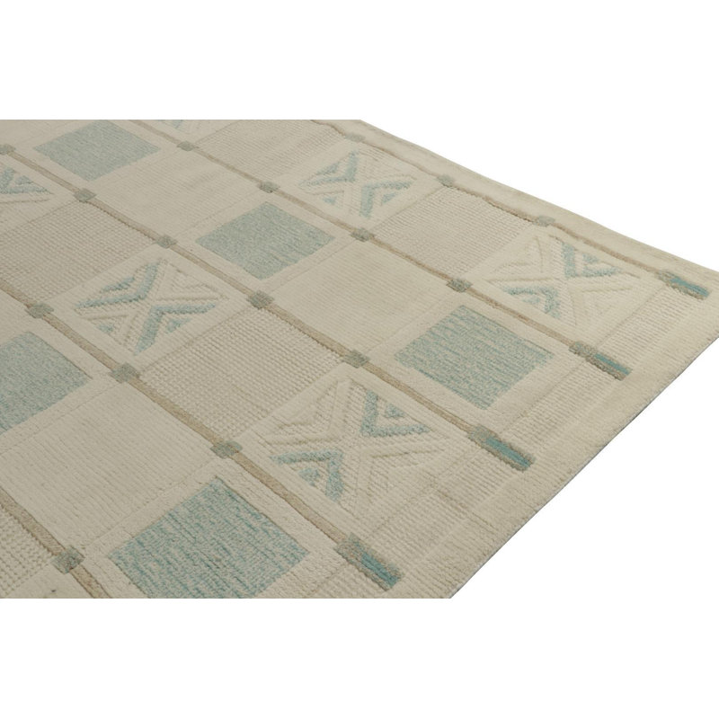Scandinavian Wool Geometric Area Rug, Rectangle 5' x 7'