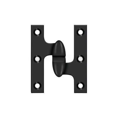 Deltana OK3025B19-R 3" x 2-1/2" Hinge in Paint Black