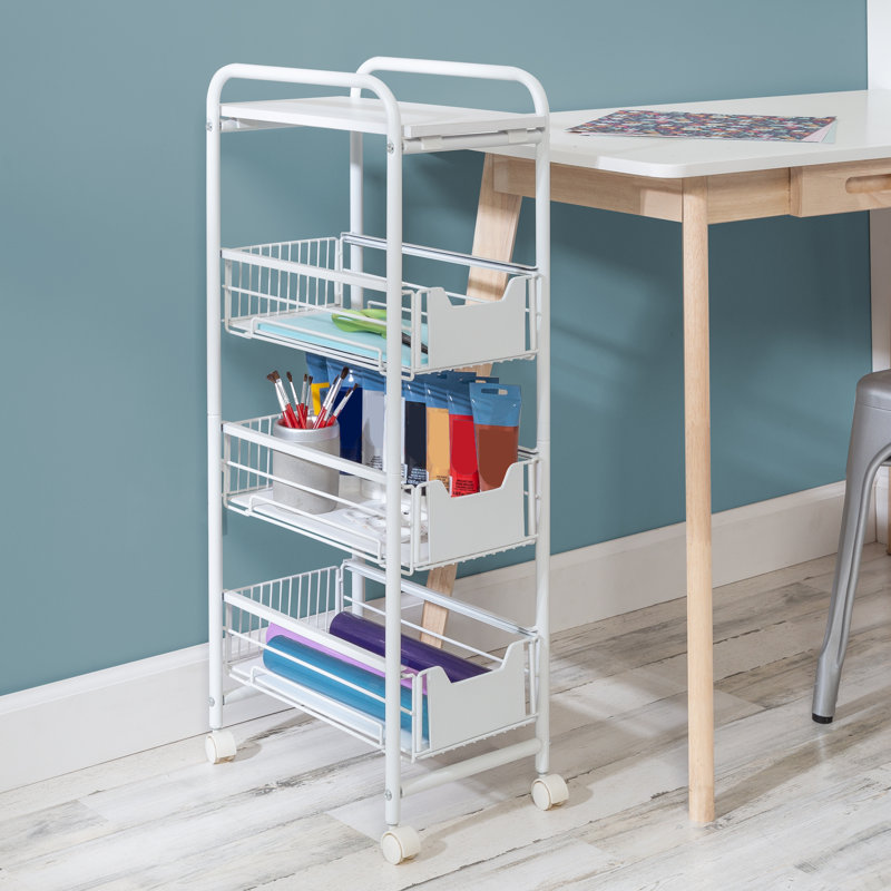 33.1'' H x 9.5'' W Utility Cart with Wheels