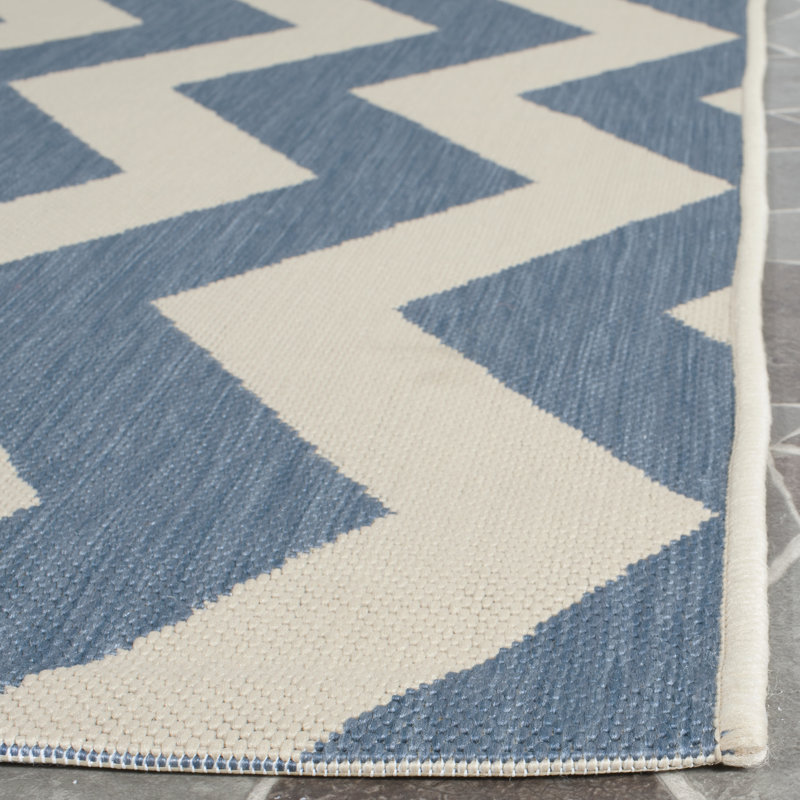 Arneshia Geometric Rust/Light Gray Indoor / Outdoor Area Indoor/Outdoor Area Rug, Rectangle 8' x 11'2"
