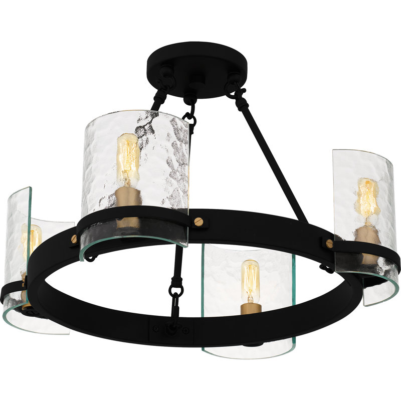 Gloucester 4-Light Matte Black Semi-Flush Mount