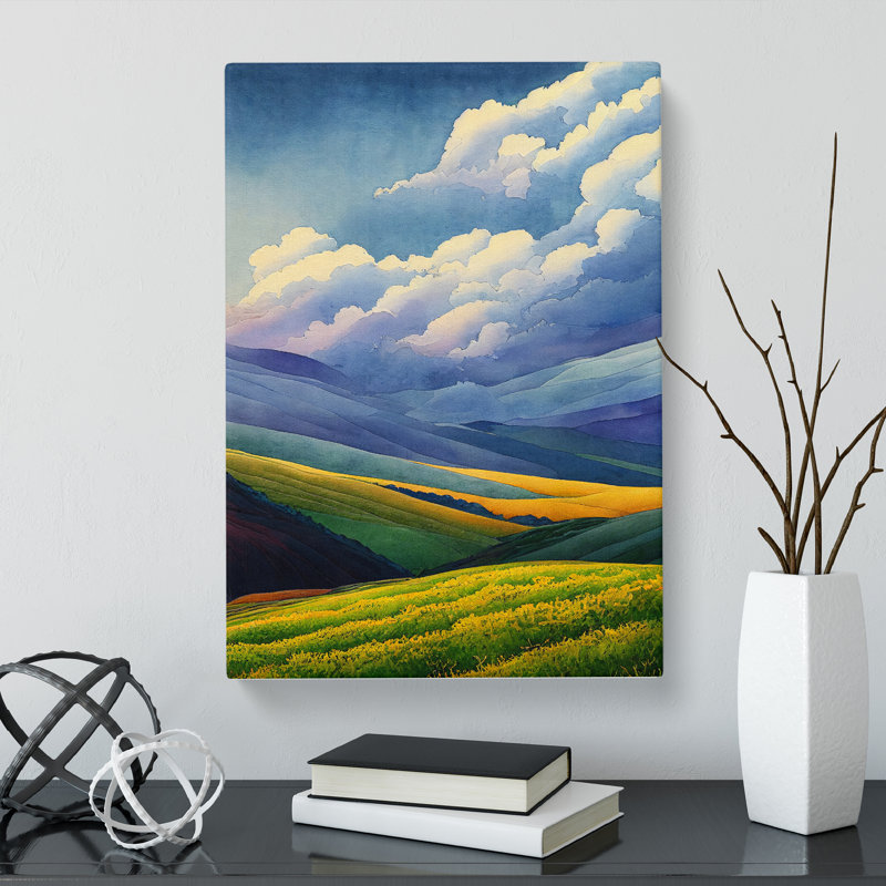 Terrill Spring Landscape Watercolour - Wrapped Canvas, 60cm H x 40cm W x 3cm D