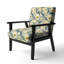 Fauteuil d'appoint rembourré jaune et vert Botanical Ikat Haven