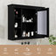 Unité de rangement de salle de bain 35 po x 28 po avec miroir - polyvalente, attrayante et murale