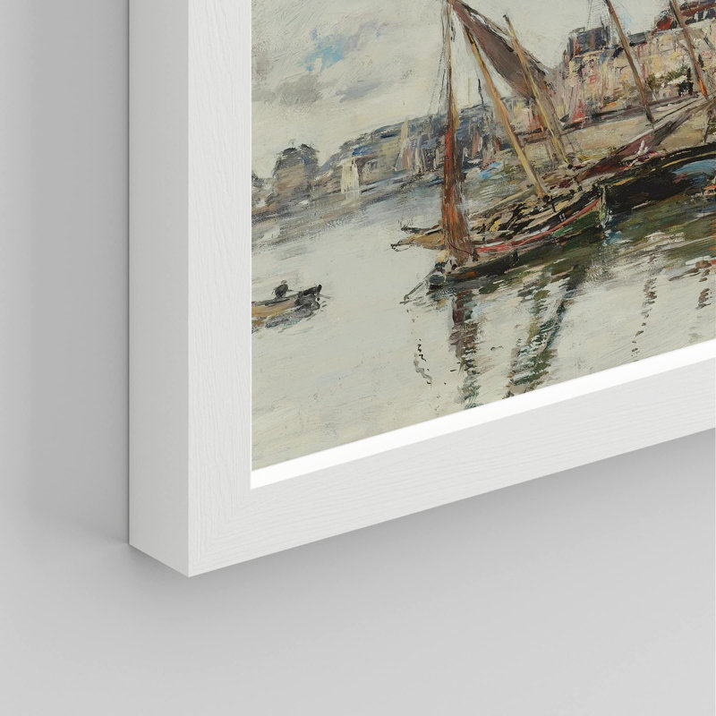 «Nautical 1800s Ship On The Ocean» sur papier, Blanc, H 10 po x l 8 po