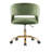 Velvet Task Chair with Wheels, Home Office Swivel Armchair with Gold Base-719431326