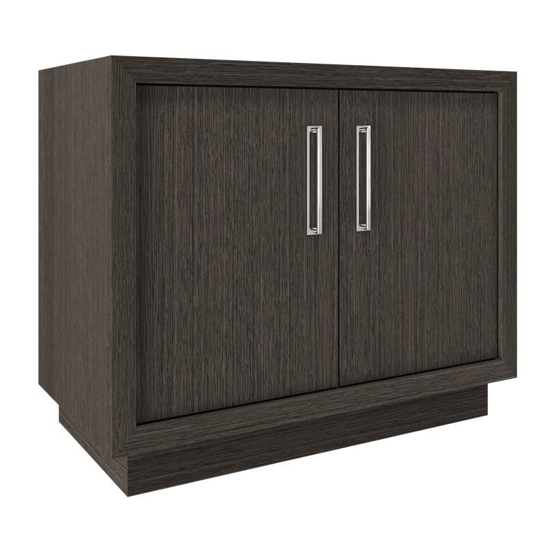 Avalon Single Bath Vanity, Gray Weathered, Polished Chrome, 42"