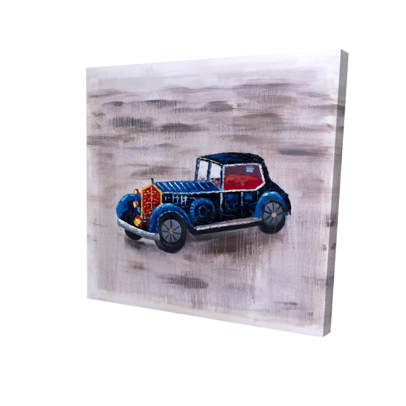 Toile voiture jouet bleue | Décoration murale | Transport