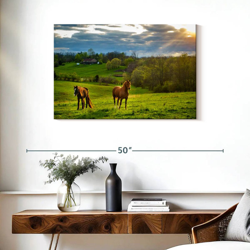 Horse Farm, 24" H x 36" W