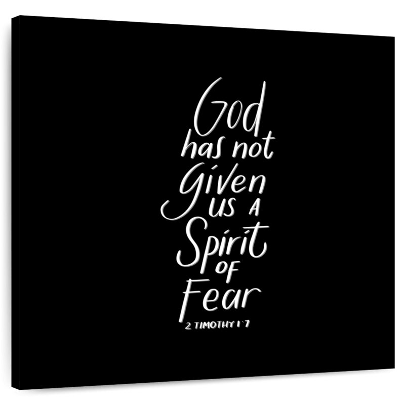 Javetta «No Spirit Of Fear», verset biblique, H 30 po x l 30 po