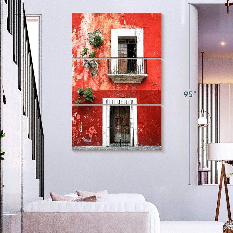 Lilie Red Facade, 74" H x 48" W