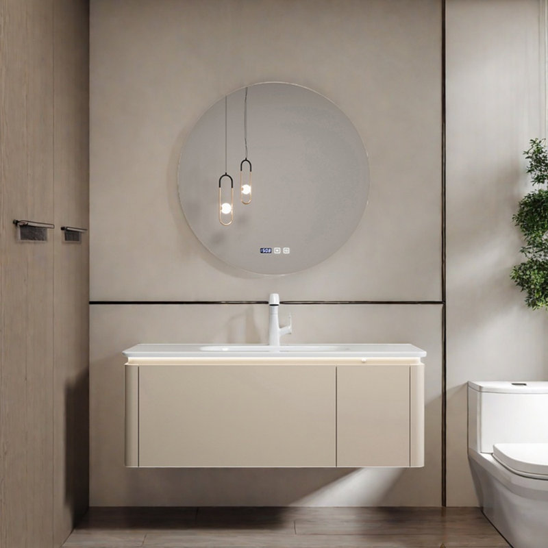 Simple modern style bathroom cabinet, Beige