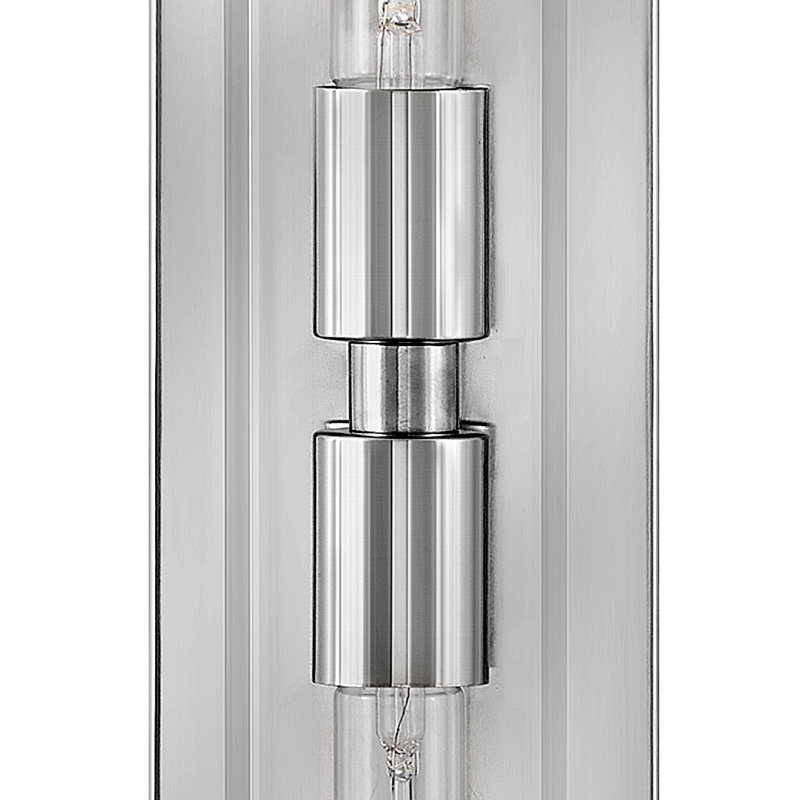 Henri Two-Light Bath Vanity Fixture, Polished Nickel