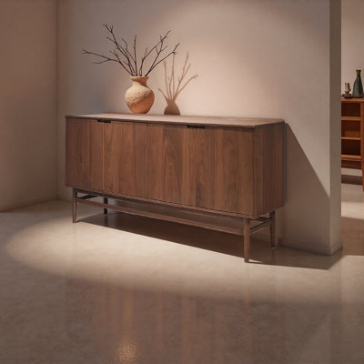Buffet rétro en bois massif