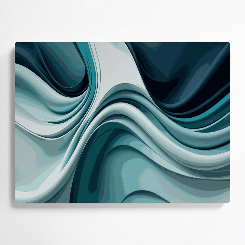 Gradient abstrait 50, art mural en métal bleu, H 11 po x l 14 po